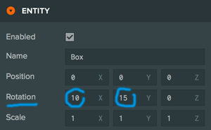 PlayCanvas Editor - Rotate