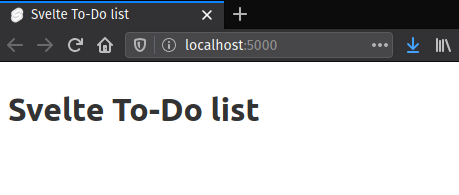 basic component rendering which a title that says 'Svelte to-do list'