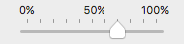 Screenshot of a plain slider control on macOS